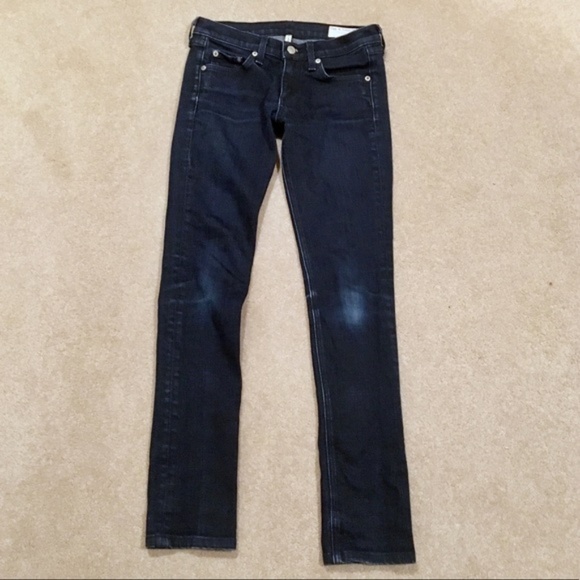 Rag & Bone - skinny strech dark blue denim jeans - Picture 5 of 7